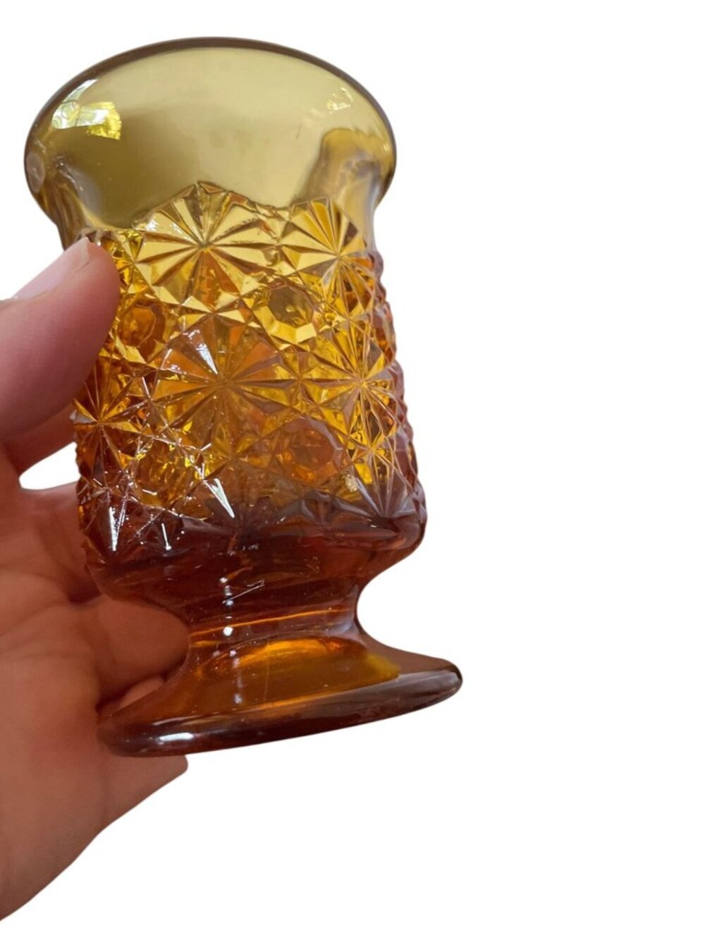 Vintage L.E. Smith Glass toothpick holders  Moon and Stars and Daisy and Button - Picture 5 of 11